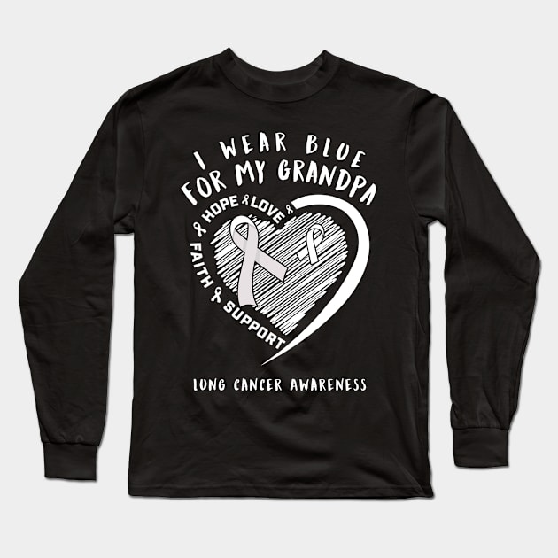 I Wear White For My Grandpa Lung Cancer Long Sleeve T-Shirt by thuylinh8